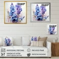 thumbnail image 4 of Designart "Bouquet of Blue and Purple Delphinium Flowers II" Floral Framed Wall Art - Blue Delphinium Hallway Framed Wall Art Decor, 4 of 6