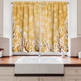 thumbnail image 2 of Ambesonne Floral Kitchen Curtains, Trees Blossom in Spring, 55"x39", Yellow and White, 2 of 3
