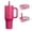 Fuchsia, variant on Coliware 40oz Pine Large Vacuum-Insulated Tumbler with Lid, Reusable Stainless Steel Water Bottle with Handle Flip Straw Rubber Base, Leak Resistant Travel Coffee Mug for Home Office Gym