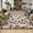 Tiger Taupe, variant on Black Tiger Area Rug for Living Room 8x10 Washable Non-Slip Low Pile Carpet, Botanical Jungle Animal Print, Stain-Resistant Large Soft Foldable Floor Covering for Bedroom Office Nursery
