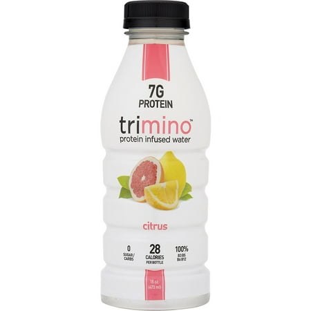 - Trimino Protein Infused Water, Citrus, 16 Fl Oz, 12 Ct