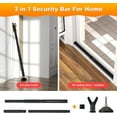 thumbnail image 2 of IHOMEPARK Black Patio Door Security Bar for Home Apartment, 19 to 52 inches Adjustable, 2 in 1 Door Stoppers Barricade Security Bar ( 1 Pack), 2 of 6