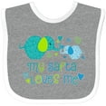 thumbnail image 3 of Inktastic My Safta Loves Me Cute Elephants Boys or Girls Baby Bib, 3 of 4