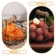 thumbnail image 2 of piezas de cestas de almacenamiento de hierro antiguas y creativas de estilo retro para cocina, frutas, pan, huevos (gris y negro), 2 piezas de decoración para el hogar de madera, 2 of 6