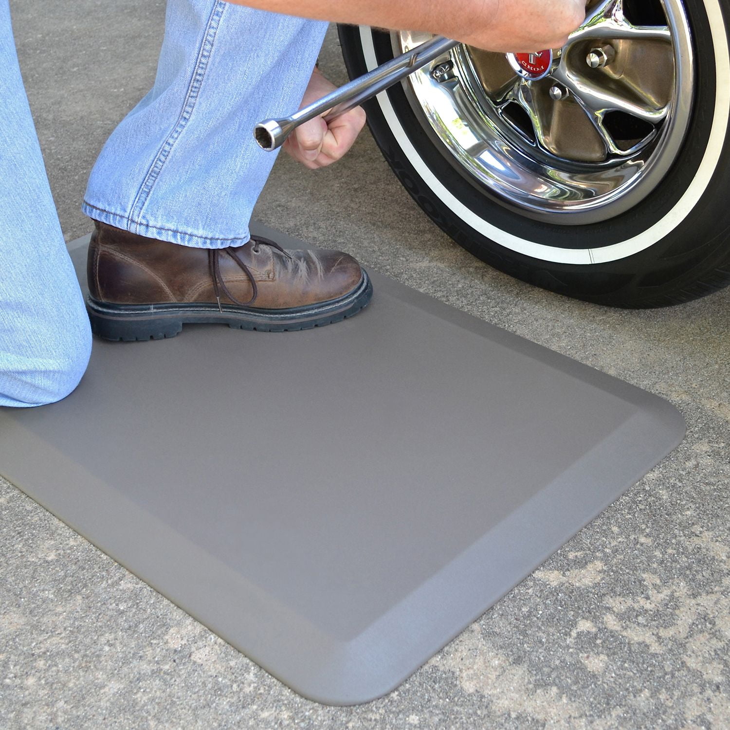 GelPro Professional Grade Anti-Fatigue Kitchen & Office Comfort Bio-Foam Mat with Non-Slip Bottom for Health & Wellness, 36X60, Earth