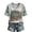 Gray, variant on Womens Western Graphic V Neck Short Sleeve T Shirt Casual Relaxed Fit Cowboy Hat Boots Floral Skull Print Top