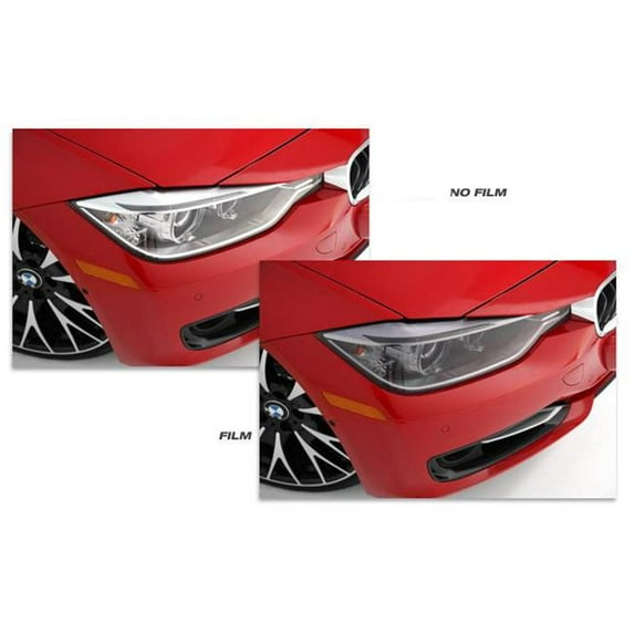 Bimmian SOF302HDH Smoked Lens Film For Headlight Cover - BMW F30 Sedan 2012 And Up, Dark Smoke