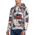 thumbnail image 3 of Lsque Marine Sailing Pattern Casual Men's Hoodie,Hooded Sweatshirt with Kangaroo Pocket,Pullover Hoodie-4X-Large, 3 of 7
