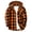 Orange, variant on Plaid Bomber Jackets for Men Casual Zippered Long Sleeve Coats Stretchy Comfy Jackets for Indoor & Outdoor