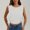 White, variant on Soft SleeveLess Shirts for Women, Crew Neck T Shirts for Women Loose Fitting Lightweight Top Basic Tee Shirt