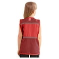 thumbnail image 2 of Alvivi Kids Safety Vest High Visibility Reflective Zipper Front Jacket Volunteers Waistcoat Red 11-12, 2 of 7