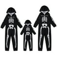 thumbnail image 2 of Uccdo Halloween Matching Family Pajamas Sets Glow In The Dark Hooded Skeleton Jumpsuits Holiday Pjs Sleepwear For Adult/Kid/Baby, 2 of 8