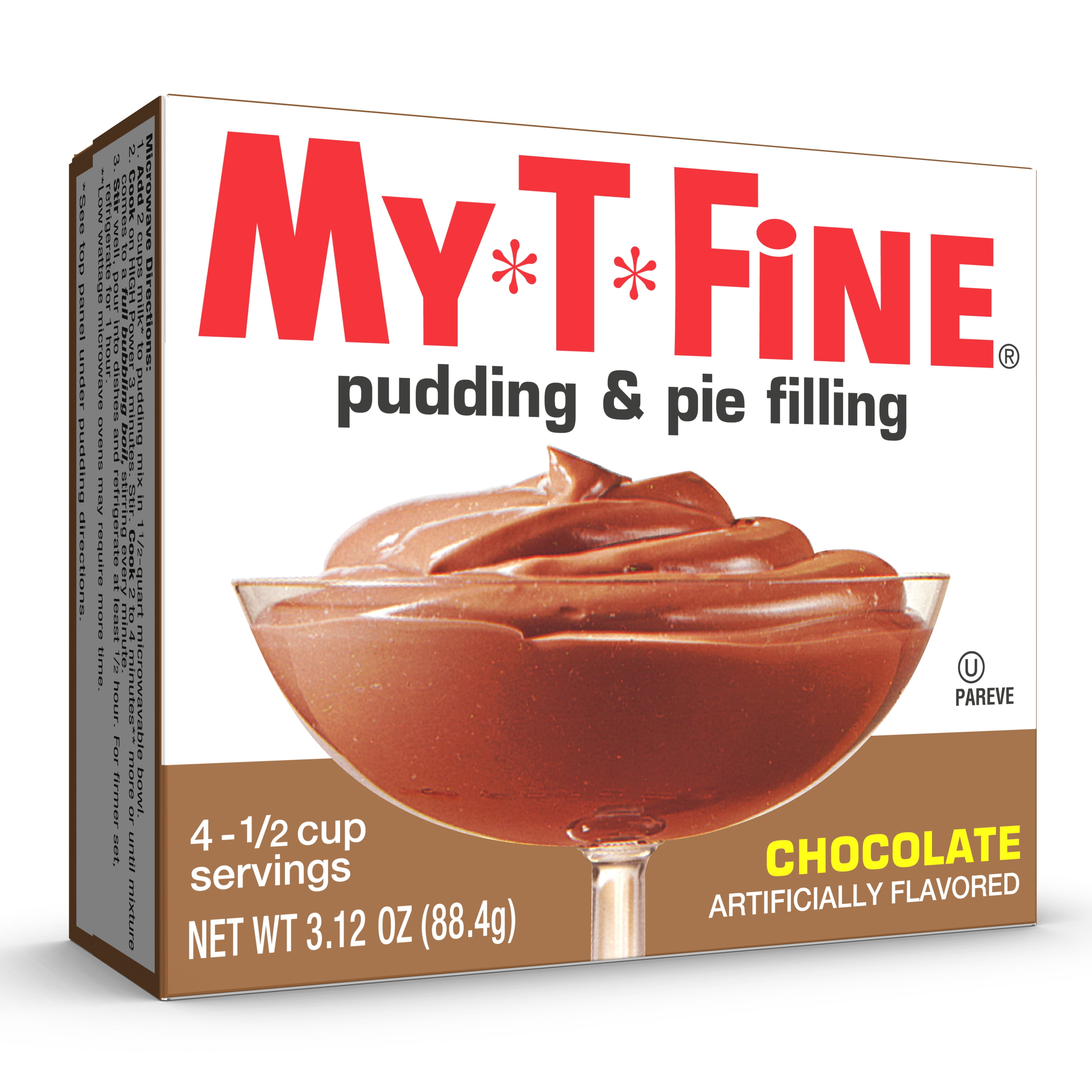 (2 pack) My-T-Fine Chocolate Cook and Serve Pudding Mix & Pie Filling, 4 Servings, 3.12 oz Box