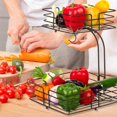 thumbnail image 1 of Cestas desmontables de 2 niveles Encimera de cocina resistente Soporte de almacenamiento de mesa Estante Estante Tazones perfecl tazones de frutas, 1 of 8
