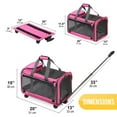 KOPEKS Pet Carrier with Detachable Wheels Stroller for Small and Medium Dogs & Cats Heather