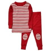 Burt's Bees Baby Infant Boys Red Organic Cotton Pajama Sleep Set Size 0-3 Months