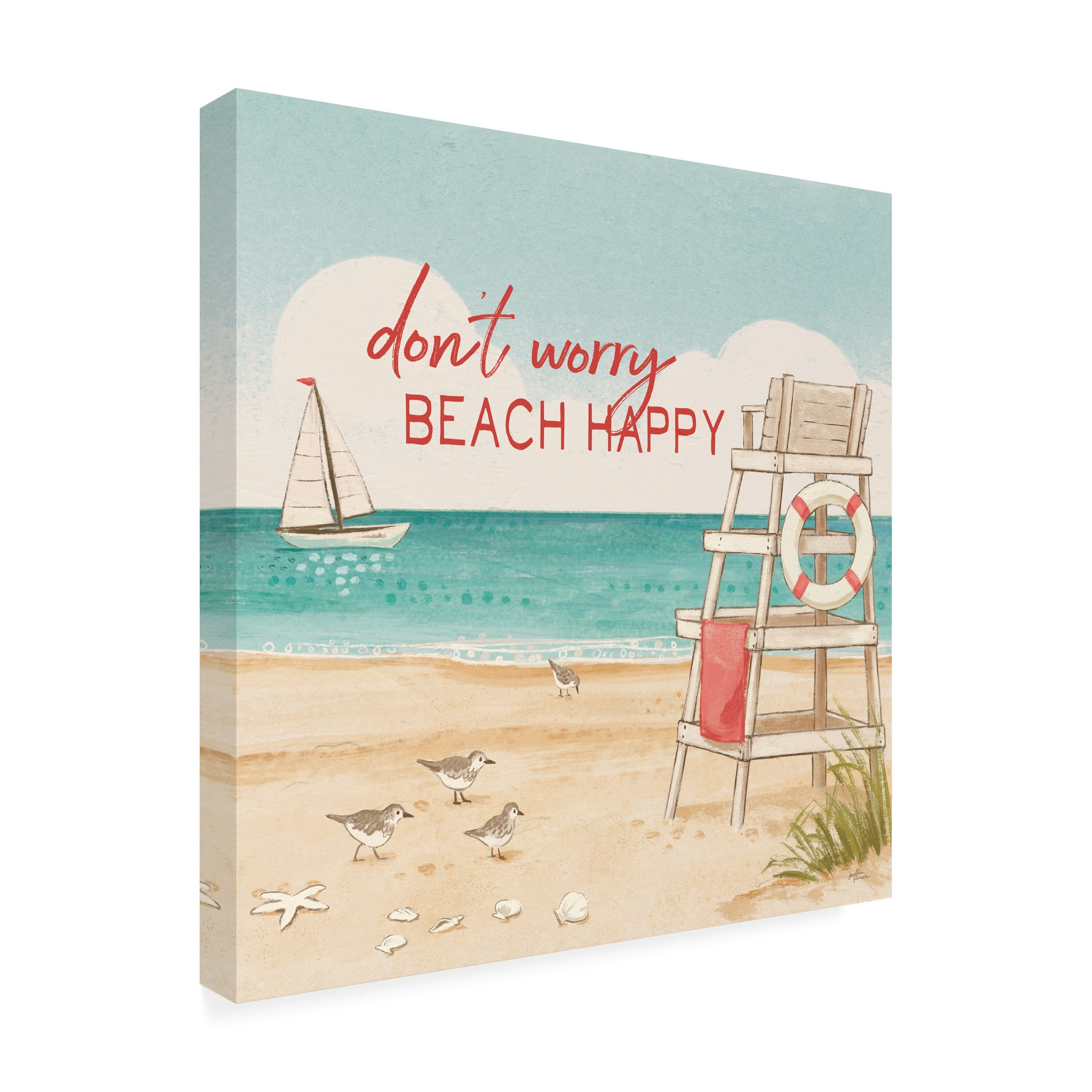 Janelle Penner 'Beach Time III' Outdoor Canvas 24x32