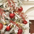 thumbnail image 3 of 12 Pack Artificial Glitter Berry Stem Ornaments Decorative, NOGIS 17 Inches Christmas Picks Glittery Bead Sticks Branches for Christmas Tree Decor Home Decor (Red), 3 of 7