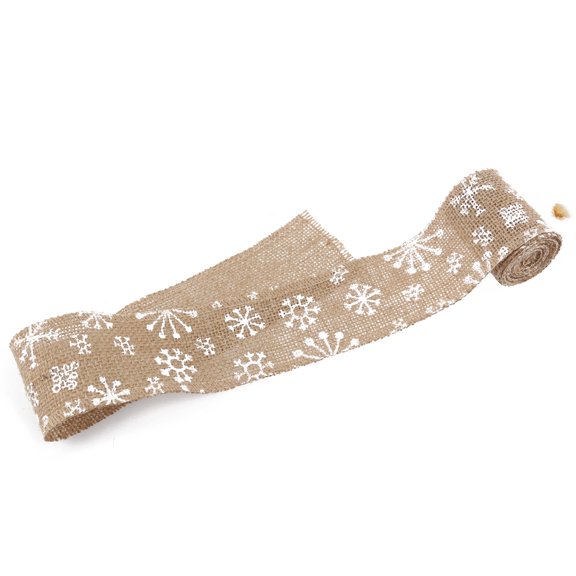 Christmas Ribbon Home Decoration DIY Crafts Burlap Snowflakes Holiday Blue Garland Winter 2