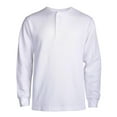 thumbnail image 4 of SLM Men’s 100% Cotton Thermal Top Waffle Knit Henley Undershirt, 4 of 4