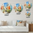 thumbnail image 4 of Designart "Laundry Day in Italy V" Bath & Laundry Oversized Wall Clock, 4 of 5