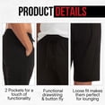 thumbnail image 5 of At the Buzzer Men's Pajama Shorts / Sleepwear / PJs. (Black, Small), 5 of 7