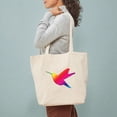thumbnail image 4 of CafePress - Rainbow Hummingbird Tote Bag - Unisex Canvas Tote Bag, Beige, 1-Piece, 4 of 8