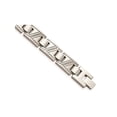 thumbnail image 3 of Mens Stainless Steel Bracelet with Accent Diamonds (8.50 Inches), 3 of 4