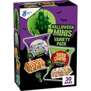 Cinnamon Toast Crunch and Lucky Charms Mini Bars Halloween Minis Variety Pack 30 Count, 15oz