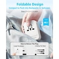 thumbnail image 4 of Adaptador de viaje decable universal con 2 USB-C (PD de 20 W) y 1 USB-A, 4 of 7