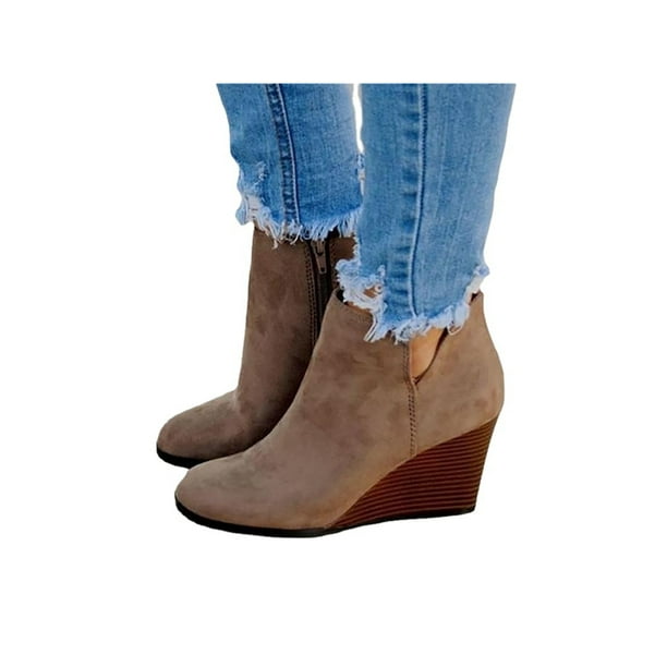 side zip wedge boot