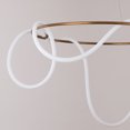 thumbnail image 6 of Modern Round Metal LED Tube Music Symbol Chandelier Golden Ceiling Pendant Light Pendant Light Simple Modern Home Art Restaurant Lamp Dining Table Bar White Circular Ring Pendant Light Metal LED, 6 of 8
