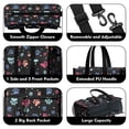 thumbnail image 3 of Teacher Tote Bag,Black Dog Paw Footprint Teacher Utility Tote Bag,Large Work Tote Bags for Women with Multiple Pockets,Top Zipper Closure,13.8x10.6x6.7 Inch, 3 of 5