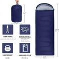 thumbnail image 3 of CHUANK Sac de Couchage Léger pour Temps de Printemps/été Sacs de Sommeil pour Enfants Adultes Filles Femmes Rempli de Microfibre 15-25 Degrés pour Sac à Dos/randonnée/camping/alpinisme avec Compressio, 3 of 8