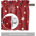 thumbnail image 6 of Patriotic 4th of July Kitchen Curtains Valances for Windows Red White Blue Stars Freedom Rod Pocket Window Treatment for Kitchen /Living Room/Bedroom/ Bathroom, 54" X 18", Memorial Day Summer, 6 of 6