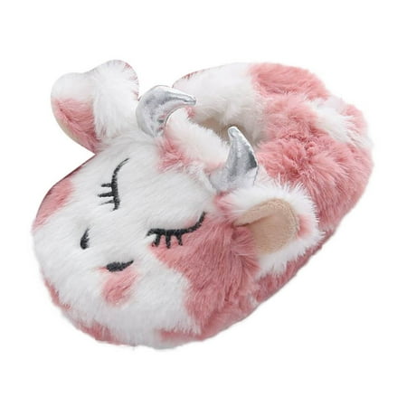 

BJUTIR Toddler Shoes Childrens Girl Cotton Slippers Cute Stereoscopic Calf Warm Indoor Non Cotton Slippers