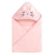 thumbnail image 2 of Toalla de baño para niños Toalla con capucha premium para bebés pequeños Manta de albornoz altamente absorbente para niños niñas-80 * 80 cm (rosa) JAMW Sencillez, 2 of 5