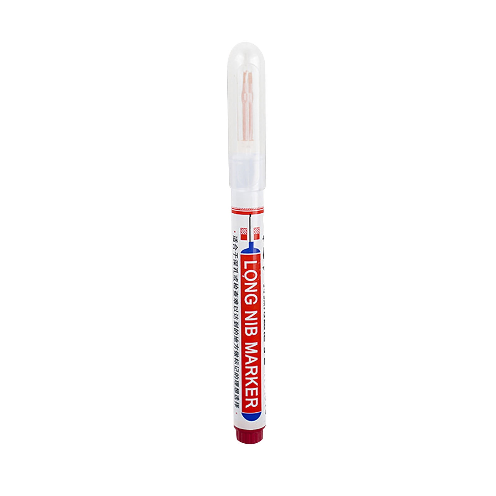 Long Head Deep Hole Marker Pens 20mm Deep Reach Markers Long Nose Marker Construction Markers Marking Tool Metal Marking Pen Markers Carpenter Ink Marker Pen 9ml