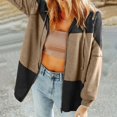 thumbnail image 2 of Shirts for Women Dressy Casual Fall Comfy Hooded Long Sleeve Cap Cold Shoulder Zip Up Solid Color Leisure Polyester Sweatshirts Sweatshirt(Black,S), 2 of 6