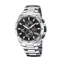 Festina Sport Chronograph Stainless Steel Black Dial Quartz F20463-4 100M Men's Watch