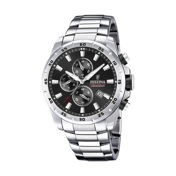 Festina Sport Chronograph Stainless Steel Black Dial Quartz F20463-4 100M Men's Watch