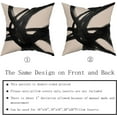thumbnail image 5 of Black and Tan Abstract Art Line Pillow Covers 18x18 Set of 2 Modern Print Decorative Pillowcases Farmhouse Throw Cushion Case Decor for Couch Sofa Bed, 5 of 6
