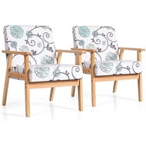 Giantex Modern Upholstered Loveseat, Fabric Loveseat Sofa Recliner Couch Wooden 2-Seat Armchair, Accent Chair for Home and Office