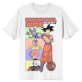thumbnail image 5 of Dragon Ball Z Goku and Villains Men's White Vintage Graphic Tee Shirt - L, 5 of 6