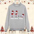 thumbnail image 2 of WENXIAOO Chandails de Noël pour la Famille Xmas Imprimés Mignons à Manches Longues Chandail à Col Rond Tenues de Noël Assorties pour la Famille Chandails des Fêtes pour Femmes, 2 of 4