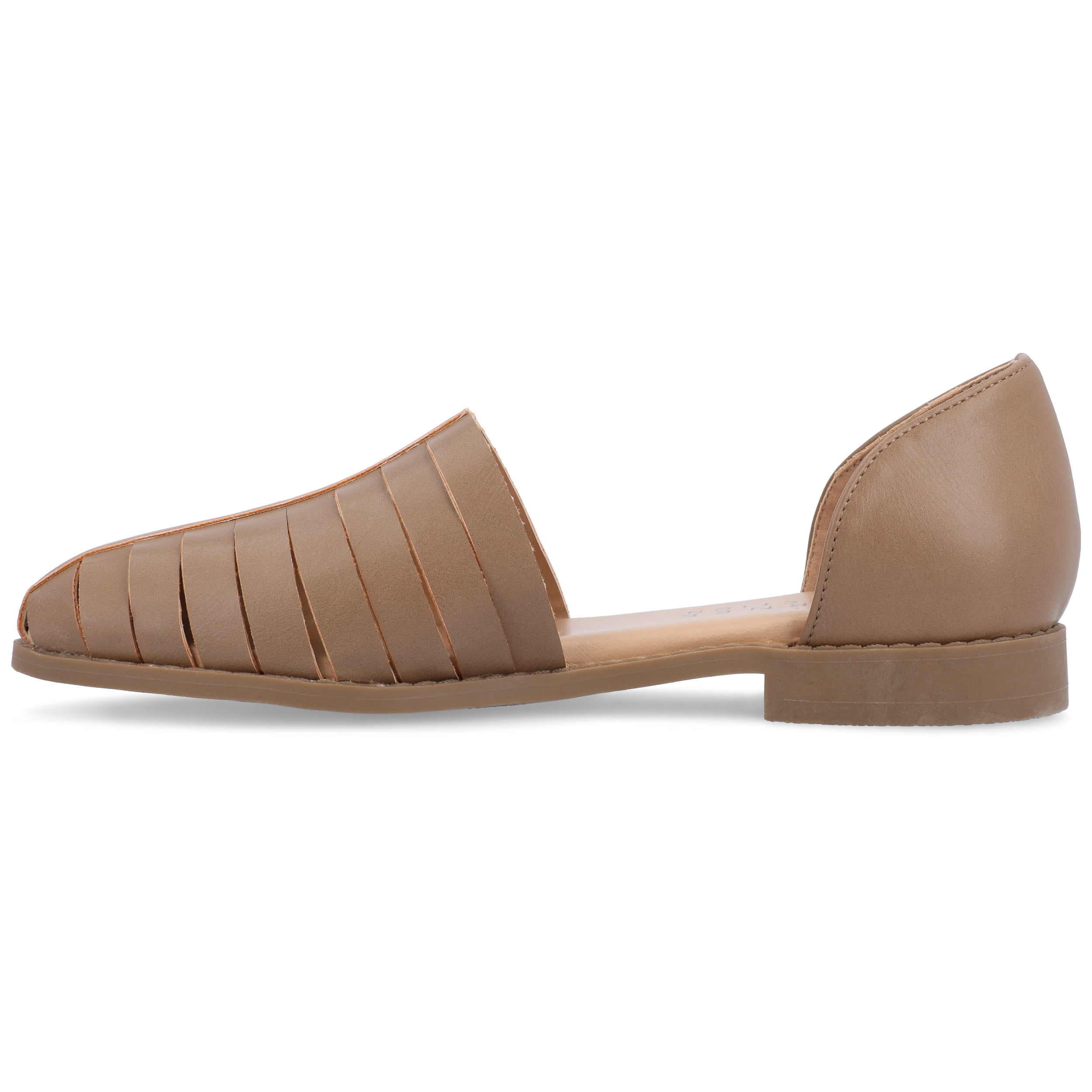Journee Womens Anyah Ankle Cuff Slip On Almond Toe Flats