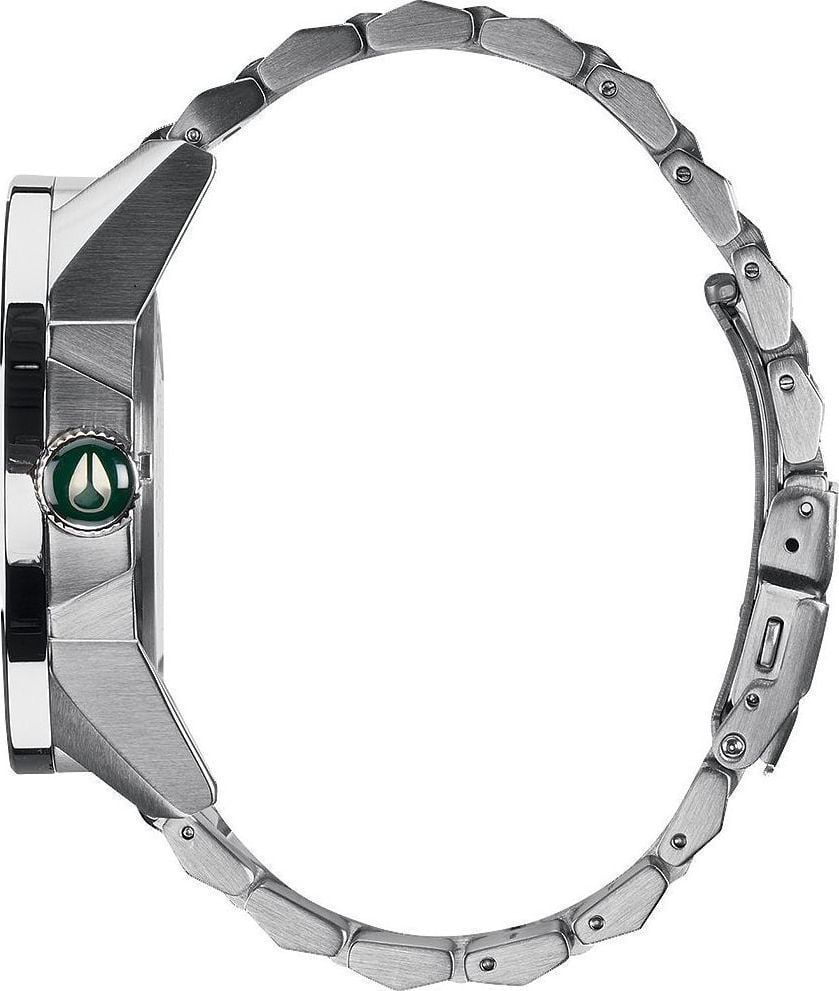 Nixon Men's A3461696 Corporal SS Green Sunray Analog Watch, Silver  Stainless Steel Band, Round 48mm Case