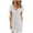 White, variant on OSOLU Solid Color Women Casual V-Neck Short Sleeve Button Down Dress Summer Elastic Waist A-Line Swing Tank Dresses Relaxed Fit Sundress Wedding Guest Dress