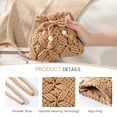 thumbnail image 4 of Bandolera de paja Avisky para mujer, bolso bohemio de verano, 4 of 9