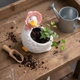 thumbnail image 6 of Cute Resin Goose House Shaped Flower Pot Ornament, Unique Animal Planter, Lovely Decor Container for Small Green Plants On Desktop, Balcony, Courtyard and Garden Landscape Layout, 6 of 7